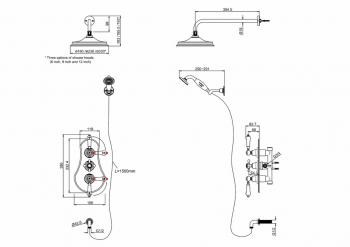 Severn Thermostatic Two Outlet Concealed Shower Valve